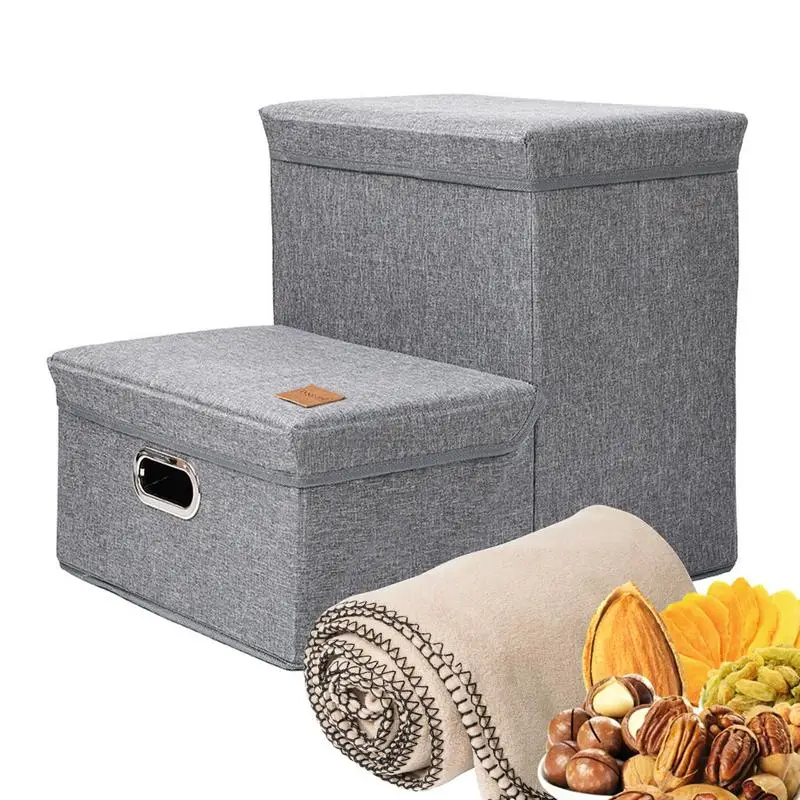 

Car Storage Box Dog Stairs Wooden Polyester Car Storage Box Foldable Stable Storage Organizer With Strong Load Bearing Handle