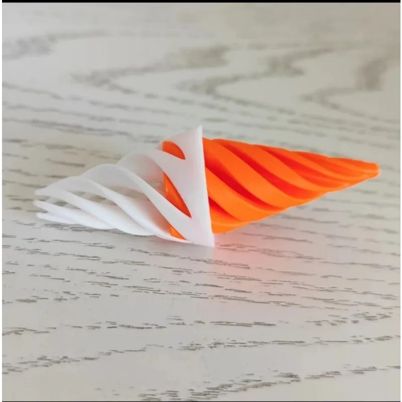 2pc 3D Mini Spiral Cone Stress Relieving Toys Fingertip Decompression Tool Illusion Pyramid Cylinder Sculpture Creative Souptoy