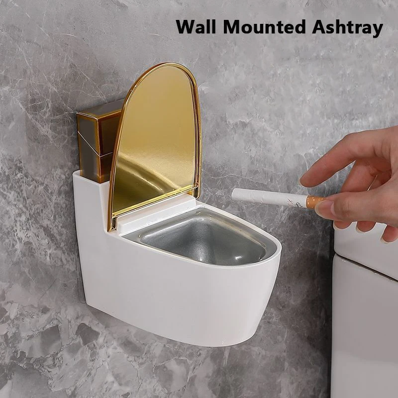 Silicone Ashtray Air Purifier Ashtray Wood Ashtray Cigarettes Ashtray Portable Ashtray Stainless Steel Ashtray Metal Ashtray Ceramic Ashtray Creative Toilet Ashtray Home Bathroom Storage Cigarette Case With Lid Wall-mounted Plastic Ashtray Suitable For Home Office Use