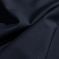Premium Designer Navy Blue Textured Qipao Suiting Fabric - Wrinkle Resistant Twill Drape - L50cm X W150cm (Dark navy blue)