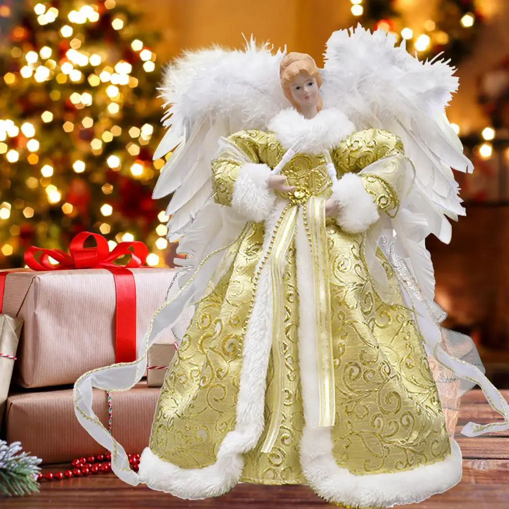 ChristmasTreeTopperBatteryPowerAngelDollDecorationMerry
