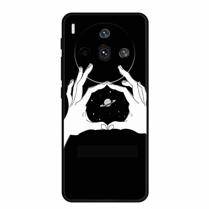 Sleek Black Silicone Fashion Phone Case – 6.78 Soft Back Cover