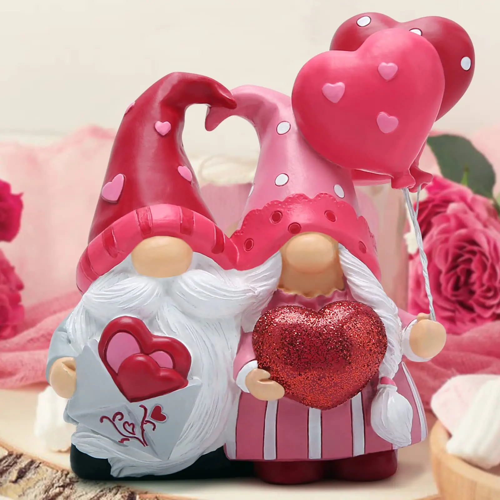 

Valentines Day Gnomes Decorations Elf Figurines Table Decorations Sweet Valentines Day Gifts for Him Her