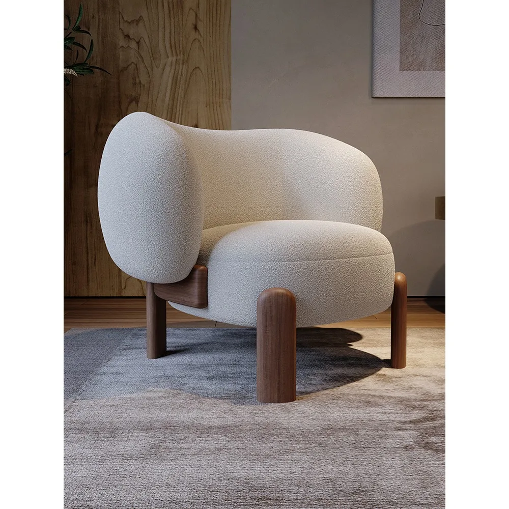 

Minimalist master Italian light luxury sofa chair, living room, balcony, single chair, Internet celebrity designer, leisure chai