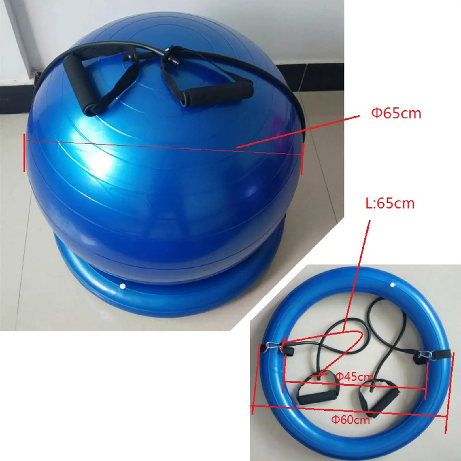 Yoga Ball Chair &ndash; Stability Ball with Inflatable Stability Base & Resistance