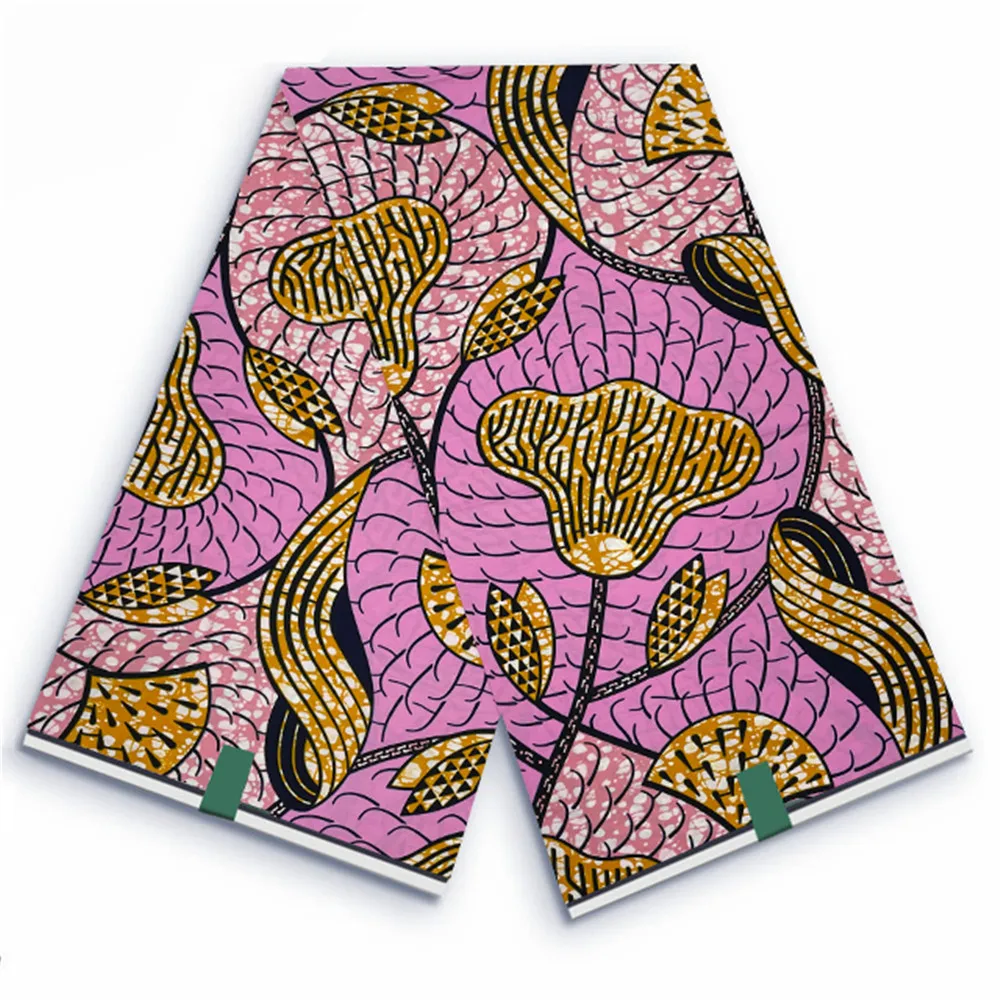 

High Quality 100% Cotton African Nigerian Prints Ankara Wax Fabric Veritable Wax Print Batik SoftFor Sewing Dress 6 yards