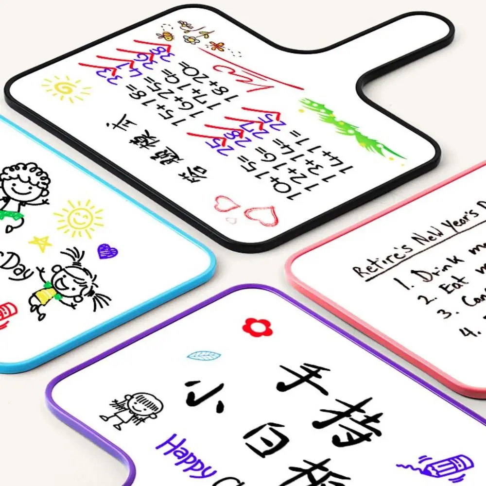 학교 사무실 메모용 소형 핸드헬드 화이트 보드, 교사 용품, 건식 지우기 화이트 보드, 지워지는 응답 게임 화이트 보드, 3 개/세트