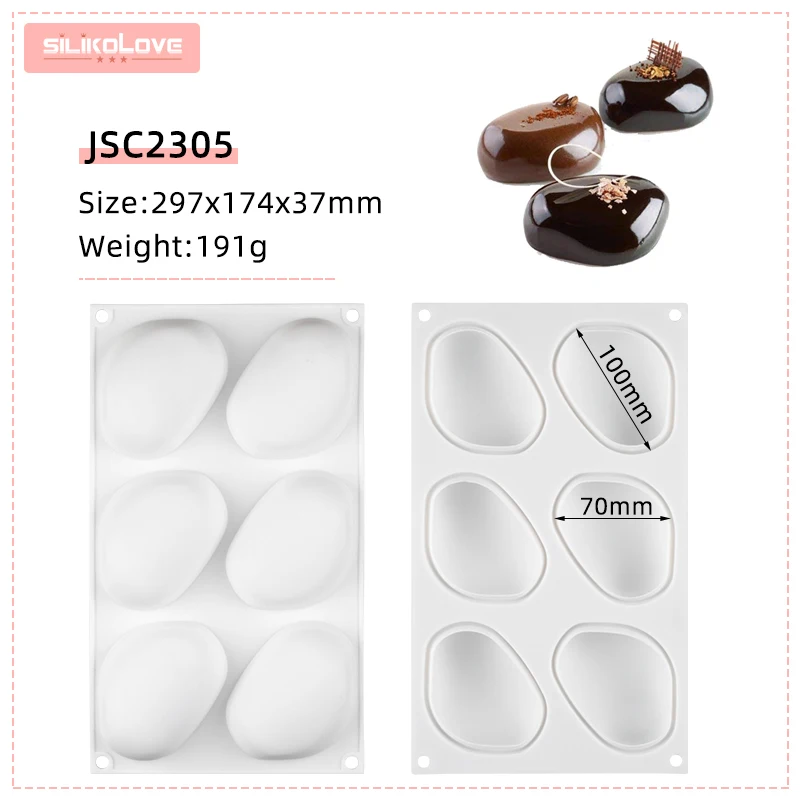 Pebble Shaped Chocolate Mold, 3d Silicone Mold, Egg Mini Stones