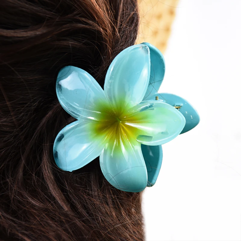 Pinzas Para El Cabello De Flor De Plumeria Hawaiana Para Mujer Y Niñas, Pinzas Para El Cabello Con Flor De Huevo Bohemias Para Playa, Boda, Fita De Cumpleaños, Accorios Para El Cabello