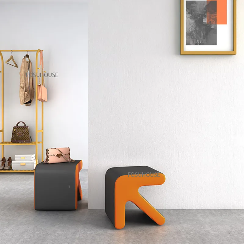 Small Apartment Household Living Room Furniture Sofa Stool Creative