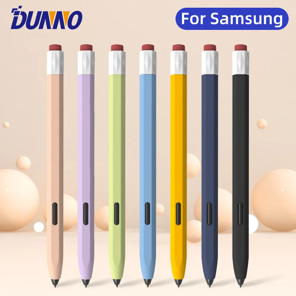 Vintage Pencil Case For Samsung Galaxy Tab S6 Lite S7 & S8 & S7 Plus & S7 Fe & S8 Plus Liquid Silicone Stylus Pen Cover - Tablet Pen - AliExpress