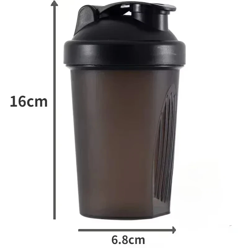 Shaker Bottle 400ML Shaker Bottle with Stainless Ball BPA Free Plastic Protein Shakes Leakproof for Powder Workout Gym Sport