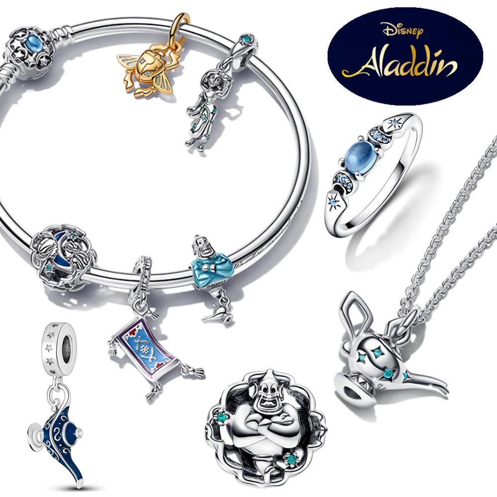 

Disney Aladdin Charms Silber Princess Jasmine Charms Perlen passen Armband Silber Original Charms für die Schmuck herstellung