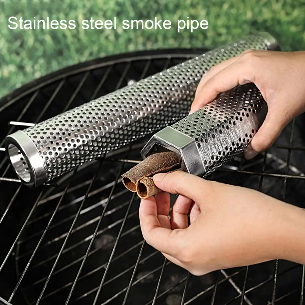 Accessoires pour barbecue en acier inoxydable, maille ronde, carré perforé,  Tube de fumée, générateur de gril, outil de filtre de fumée 1 pièce -  AliExpress