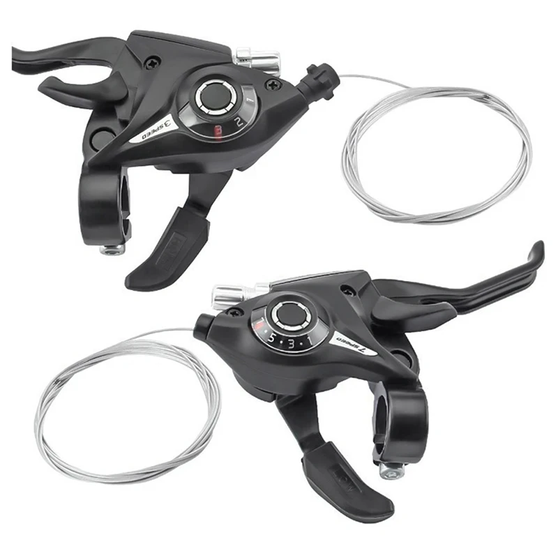 Bike Derailleurs 3x7 21 Speed Switch MTB Bicycle Shifter Levers Brake with Shift Cable Cycling Disc Handle for Bike Trekking