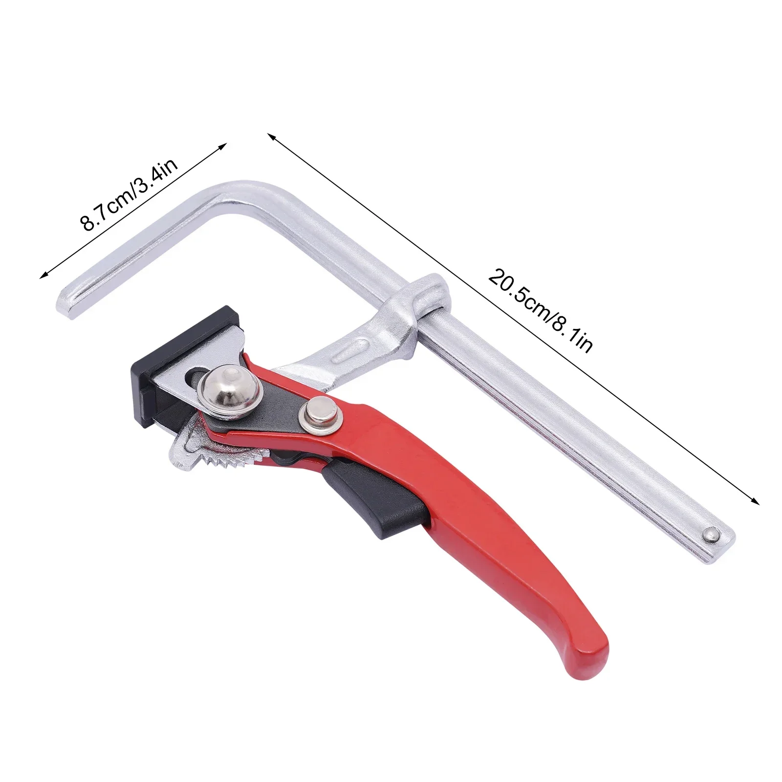 2 Stück 160*60mm Schnellspann-Ratschenklemme für Führungsschiene, Legierungsstahl Holzbearbeitungs-F-Klemme, Führungsschienensystem Handwerkzeuge – Detail 1