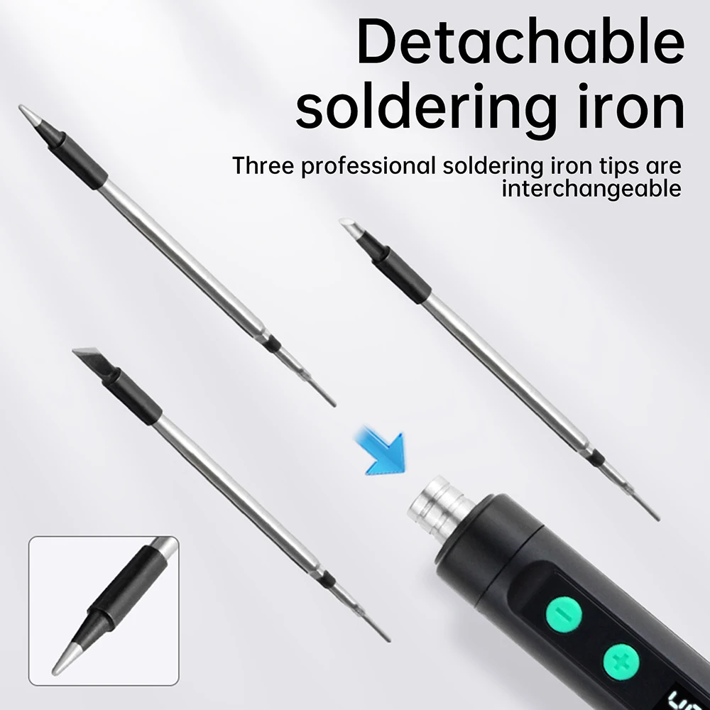 15W USB Soldering Iron Wireless Electric Soldering Iron Type-C Interface Fast Charging Solder Iron Portable Repair Welding Tool