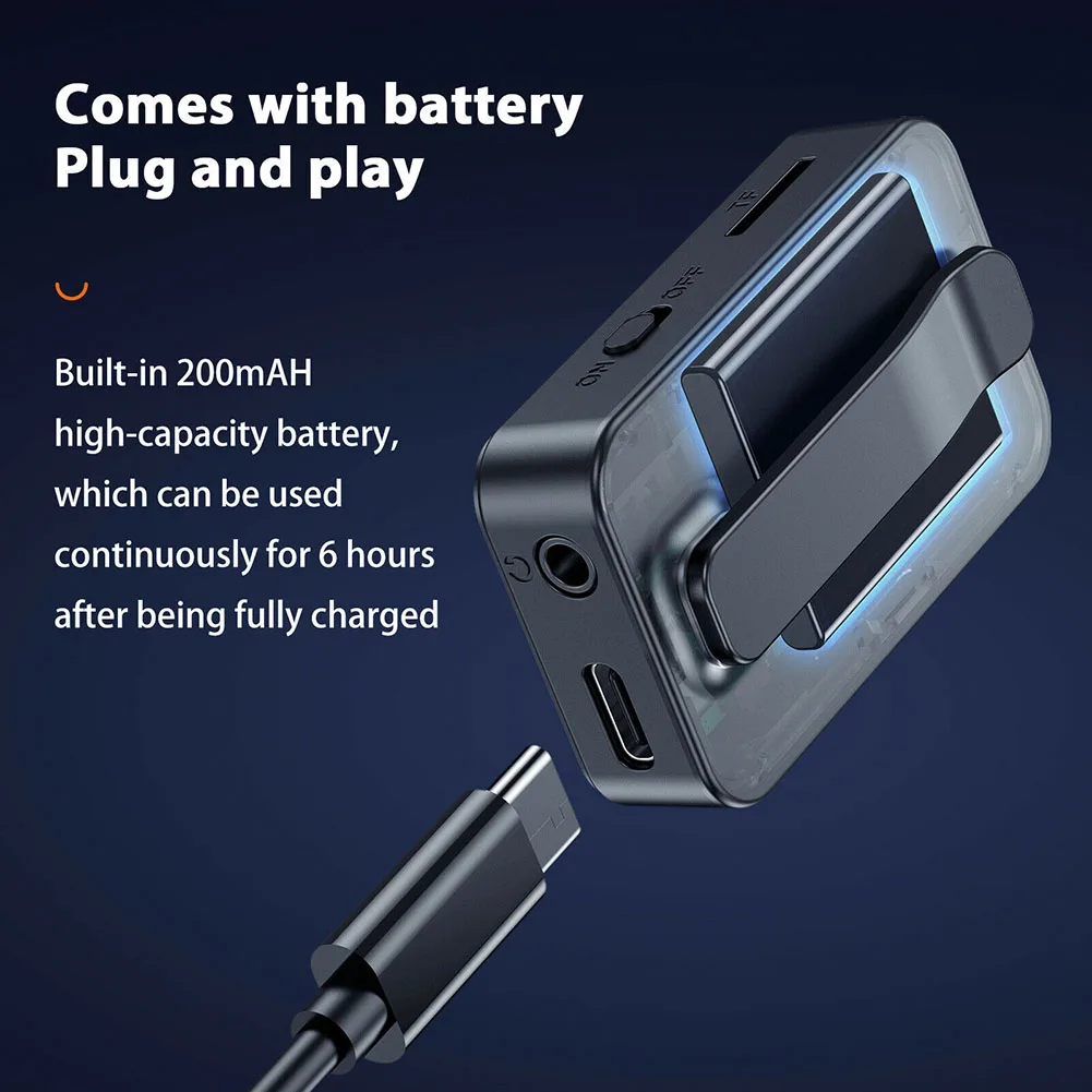 Bluetooth Audio Adapter Bluetooth MP3 Receiver Bluetooth Music Player C33 Wireless Bluetooth-compatible 5.0 Audio Receiver 3.5mm Aux Audio Music Adapter with Screen Display