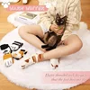 20Pairs Cute Cat's Paw Floor Socks for Fall and Winter Thickened Half-fleece Moon Socks for Women Coral Velvet Mid-calf Socks 2