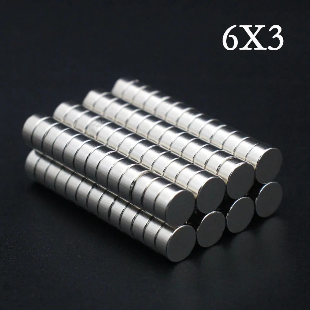 10/50/100/200 Pcs 6x3 Neodymium Magnet 6mm x 3mm N35 NdFeB Round Super  Powerful Strong Permanent Magnetic imanes Disc 6x3