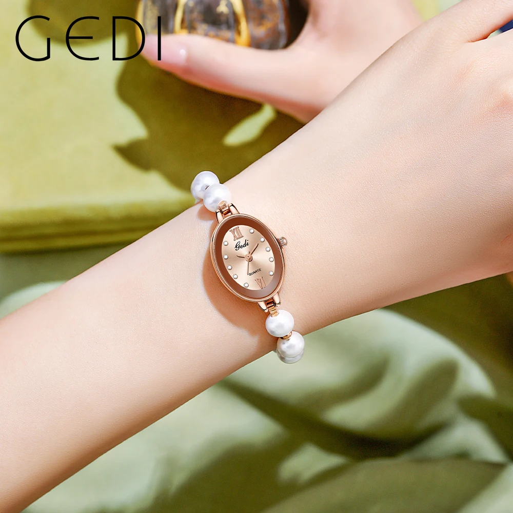 Luxury Cute Ladies Bracelet Watch Shell Pearl Belt 30M Water Resistance Elegant Fashion Quartz Bangle Watch for Women