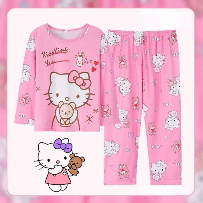 Lilo & Stitch-Conjunto de pijama para niños, camisón de manga larga con  solapa de dibujos animados, ropa de noche para bebés - AliExpress