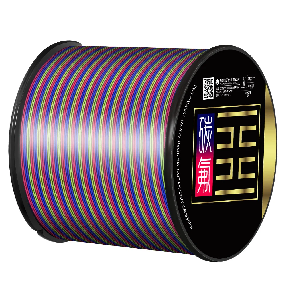 

Thornslines 500M three-color fishing line fluorocarbon-coated fishing line main line super soft sub-line slippery sea freshwater