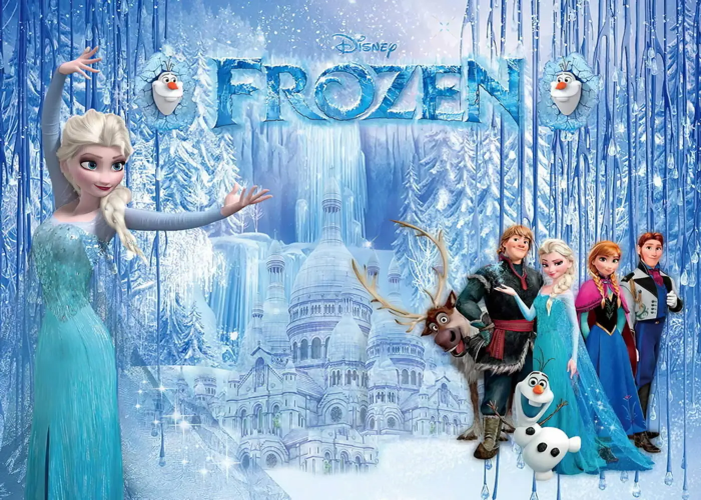 Frozen Birthday Theme Background
