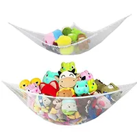Mesh Net Toy Hammock Corner Stuffed Animals Kids Baby Hanging Storage Organizer 1