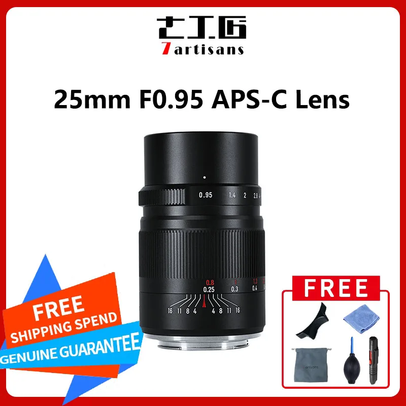 7 Artigiani 7 Artigiani 25Mm F0.95 Aps-C Lente Principale Ad Ampia Apertura Per Sony E Nikon Z Fuji Xf Canon Ef-M Canon Rf Micro 4/3 Leica L