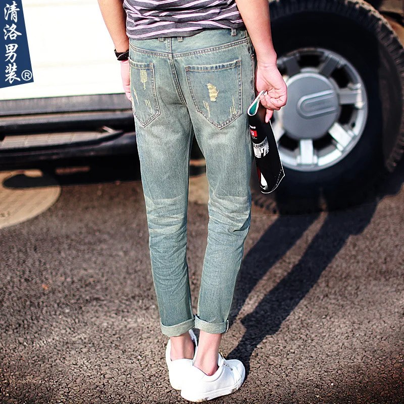 Pants Slim Fit Youth harem Jeans Boys 