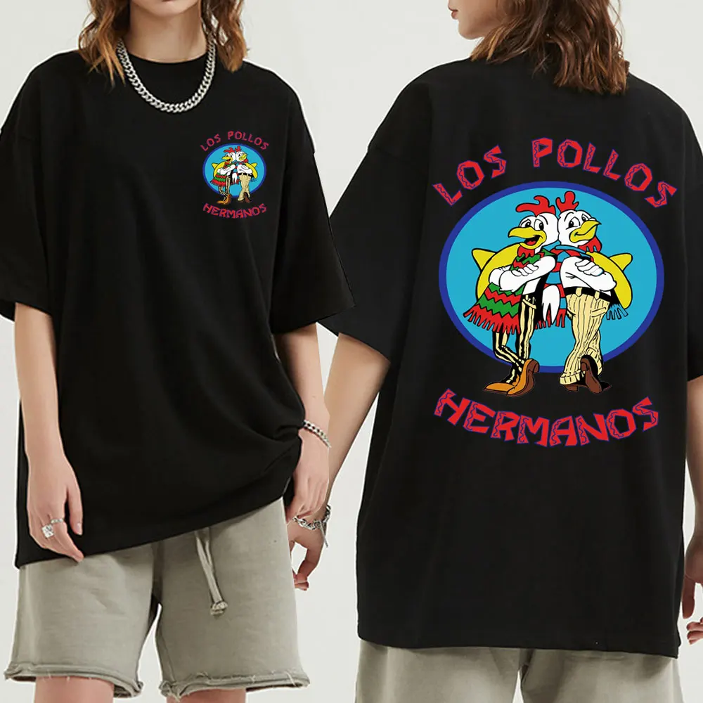 

TV Series Breaking Bad Los Pollos Hermanos Print T Shirts Funny Chicken Brothers Men Women Tees 100% Cotton T-shirt Streetwear