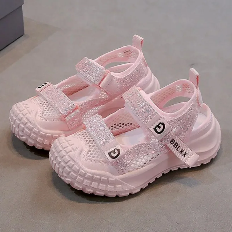 Summer Sport Shoes For Girls Korean Style Teenager Girl's Sandals Ergonomics Anti-slippery Breathable Outdoor Running Footwear_voghion.com