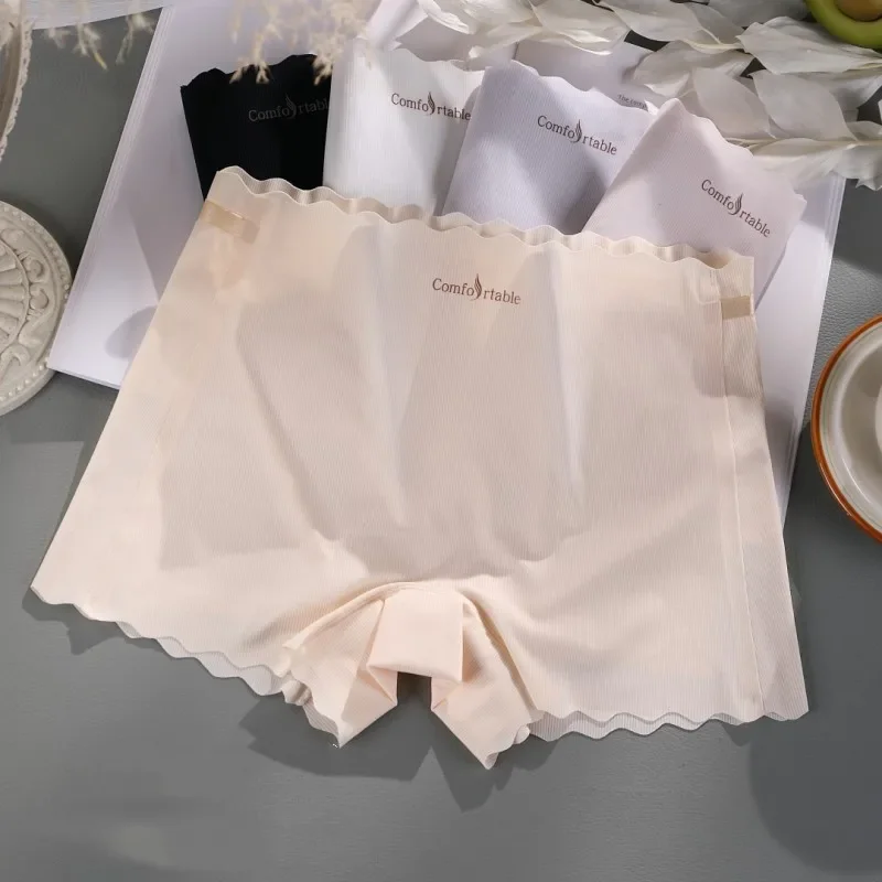 XL-3XL Ice Silk Plus Big Size Safety Short Pants Women Summer Underwear Skirt Boxer ShortsTight Bottomed Underpants Panties
