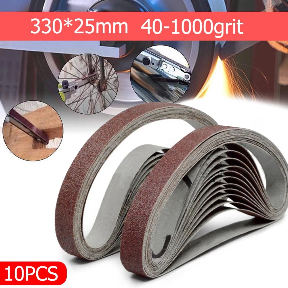 

Ленточные шлифовальные ленты, 25*330 мм, 40-1000 грит, 10 шт.