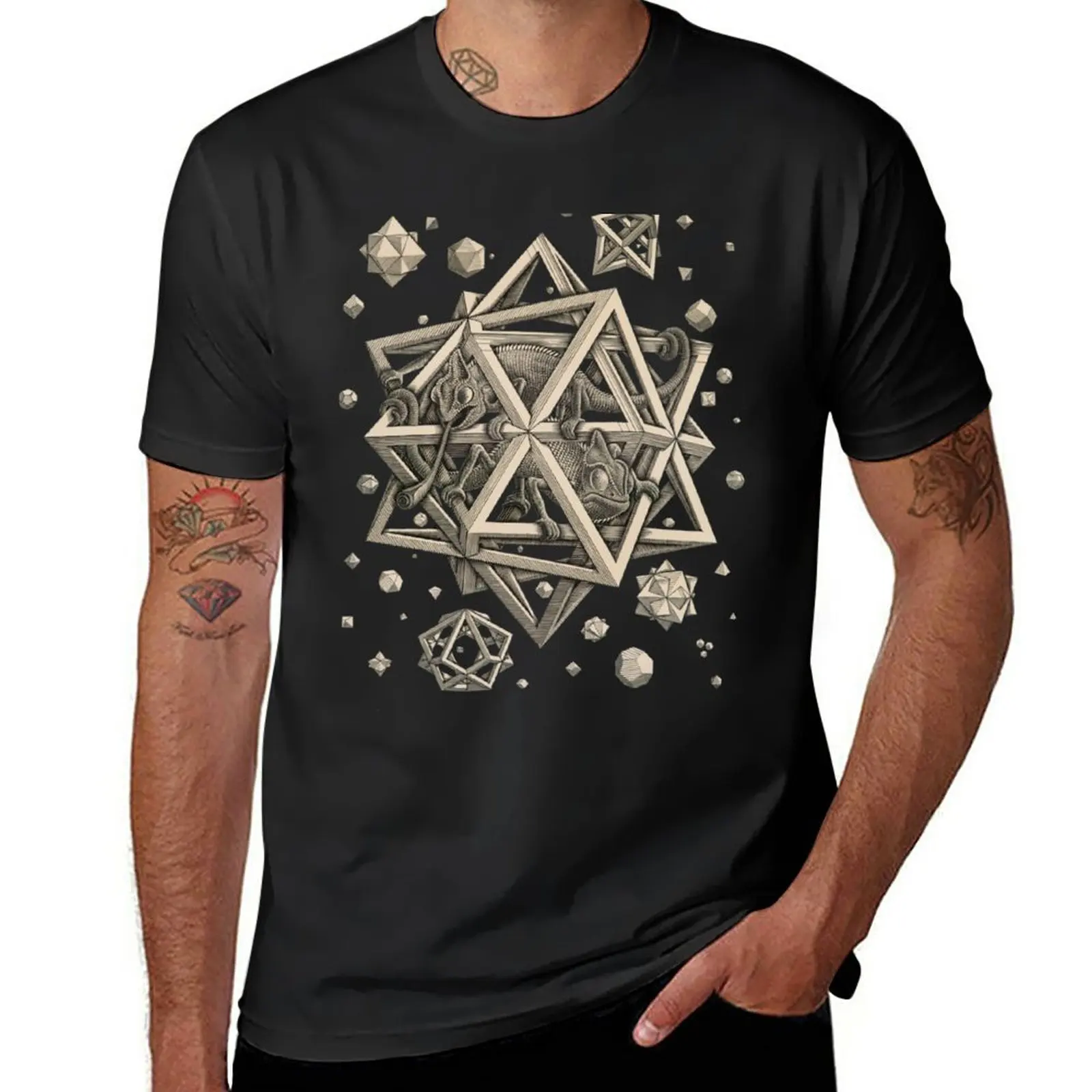 

Escher - Stars T-Shirt Short sleeve tee plus sizes mens funny t shirts