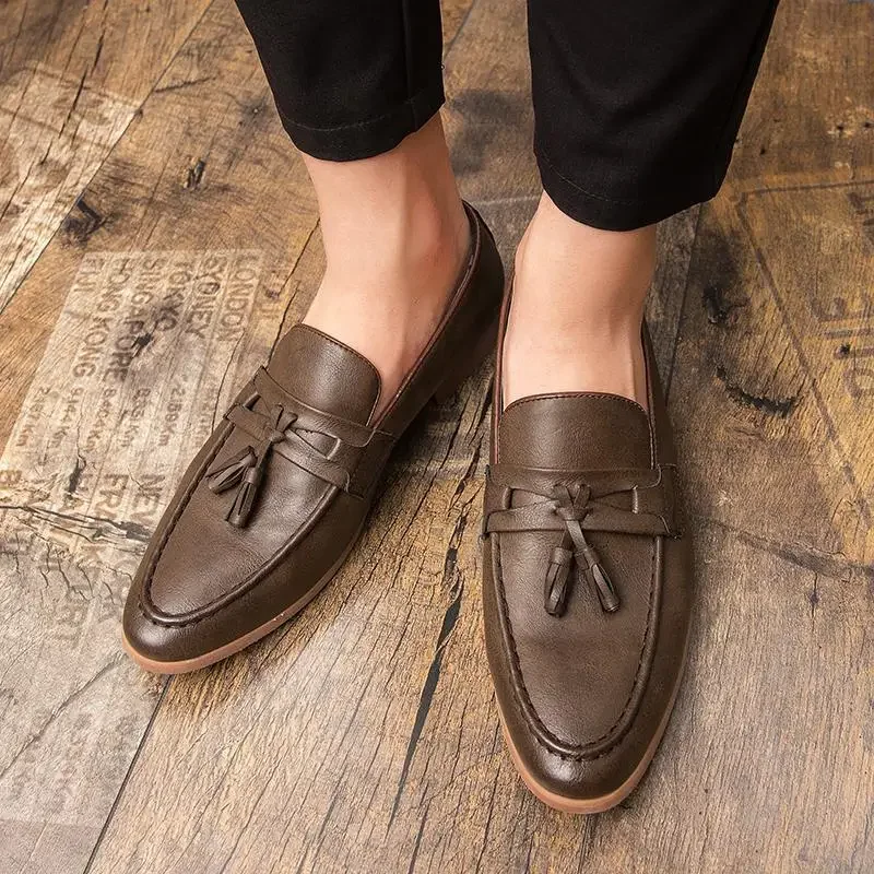 

Moccasins Men's Oxford Leather Dress Brand Men's Social Wedding Shoes Oxford Party Luxury Shoes