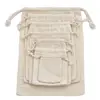 5/10 Pcs/Lot Home Kitchen 130g Natural Cotton Storage Bags Christmas Gift Fabric Package Plain Drawstring Pouches 15x20/20x30cm 1