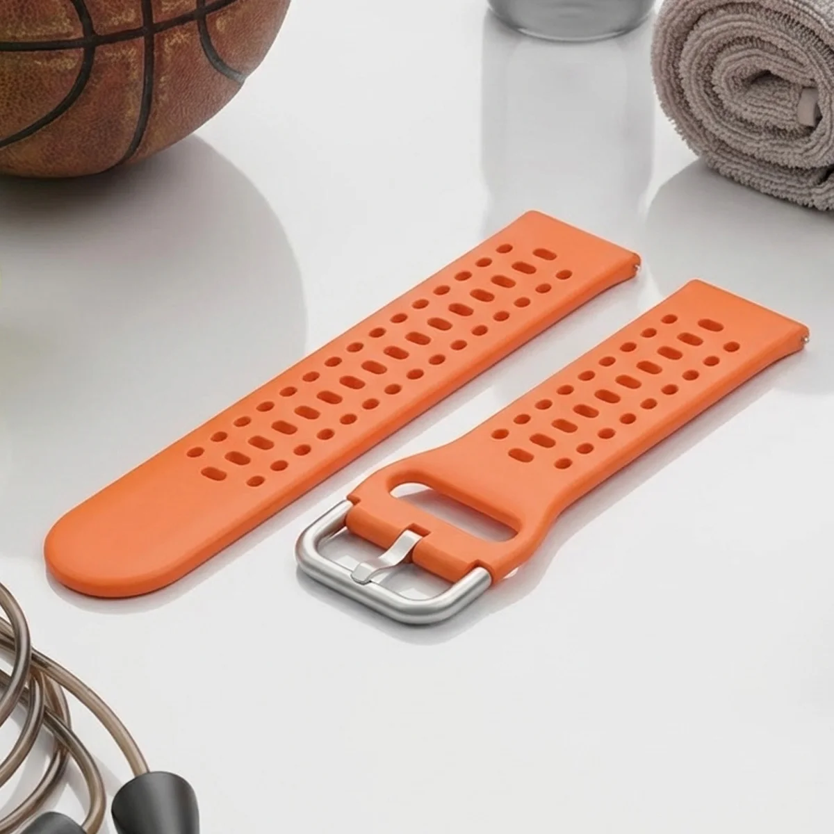Enhanced Silicone Sport Band - Breathable Soft Bracelet Strap