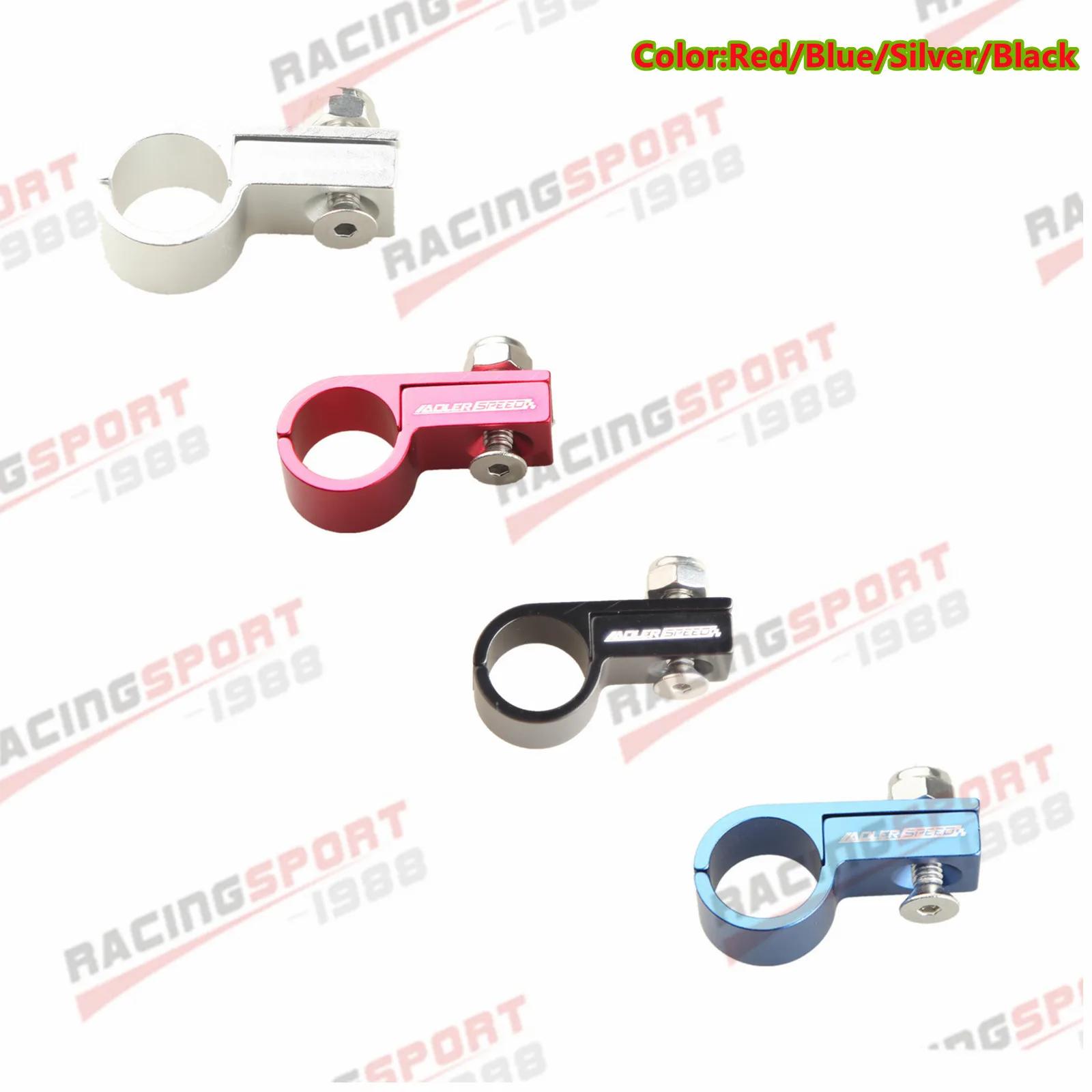 ADLER SPEED AN 5 5AN -5 AN Aluminum Alloy Fuel Hose Line Clamp Adapter  Black/Red/Blue