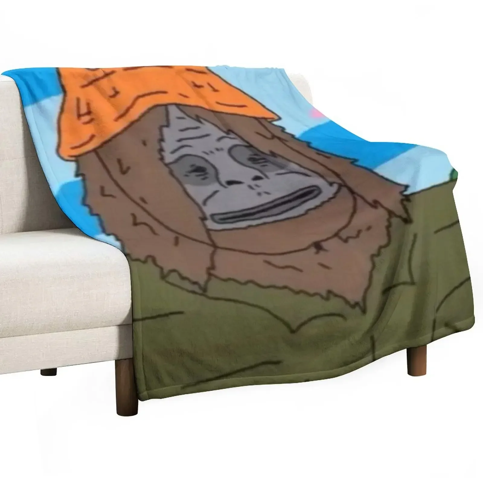 

Sassy The Sasquatch Throw Blanket Flannel Fabric Moving Blankets