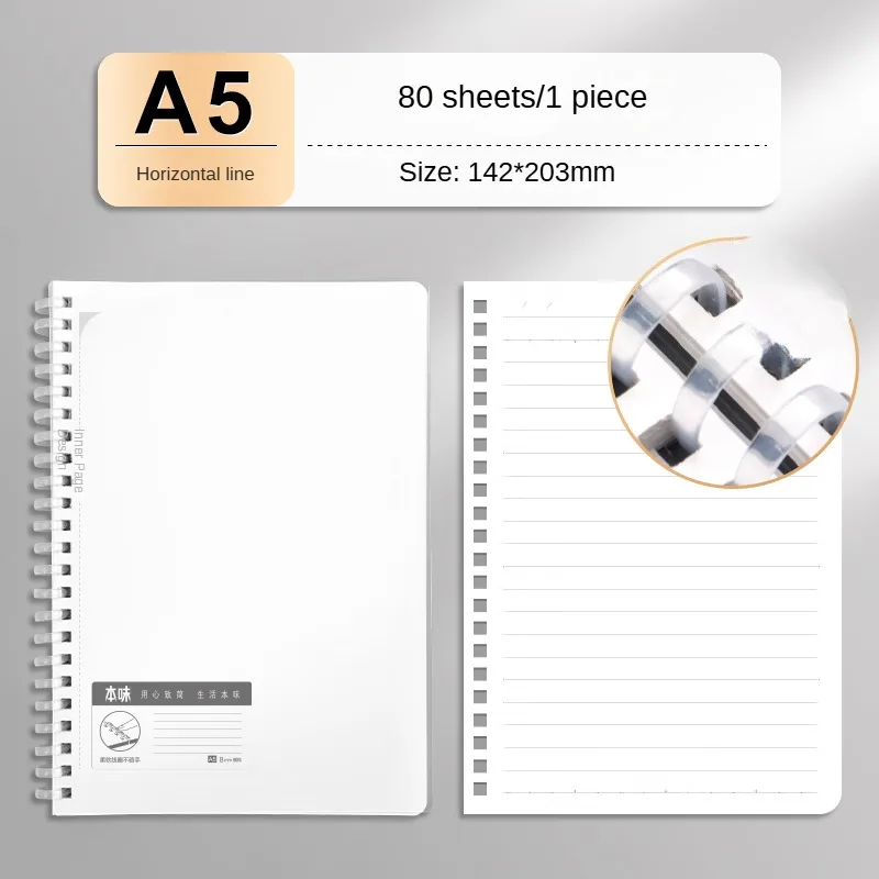 thumbnail image 1 of M & G-Cuaderno de 80 hojas para estudiantes universitarios, Libro encuadernado con cable suave, Bloc de notas en blanco, libro de asignación para estudiantes universitarios A5/A6/B5, 1 of 5
