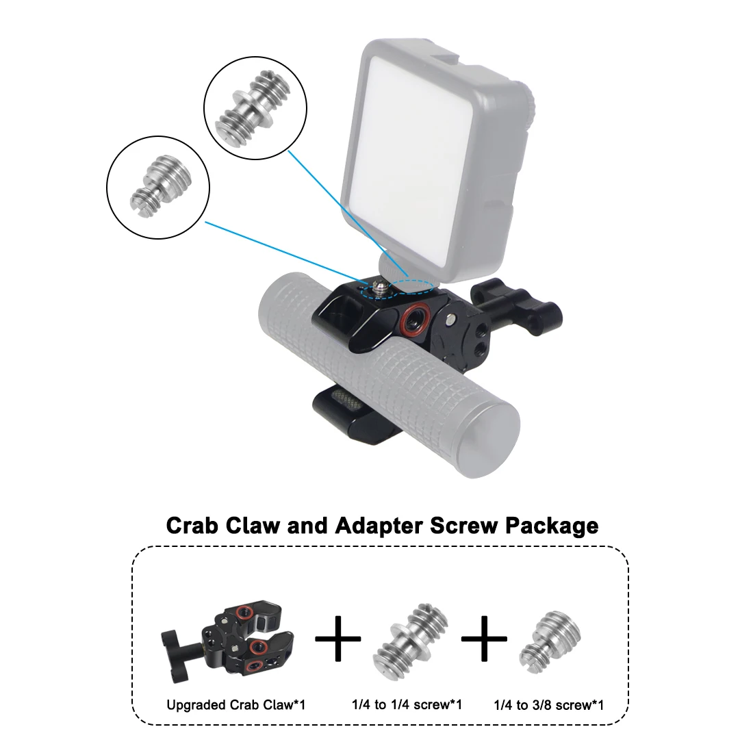 Super Clamp Krabben zange Clip 1/4 3/8 Arri Cold Schuh Magic Arm Licht Stativ Monitor Halterung für Gopro 13 für Insta360 x4 – Detail 18