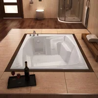 Bathtubs & Whirlpools 54 X 72 Rectangular Air Jet Bathtub with Left Drainage Position Coordinated with Modern and Latest Design 1