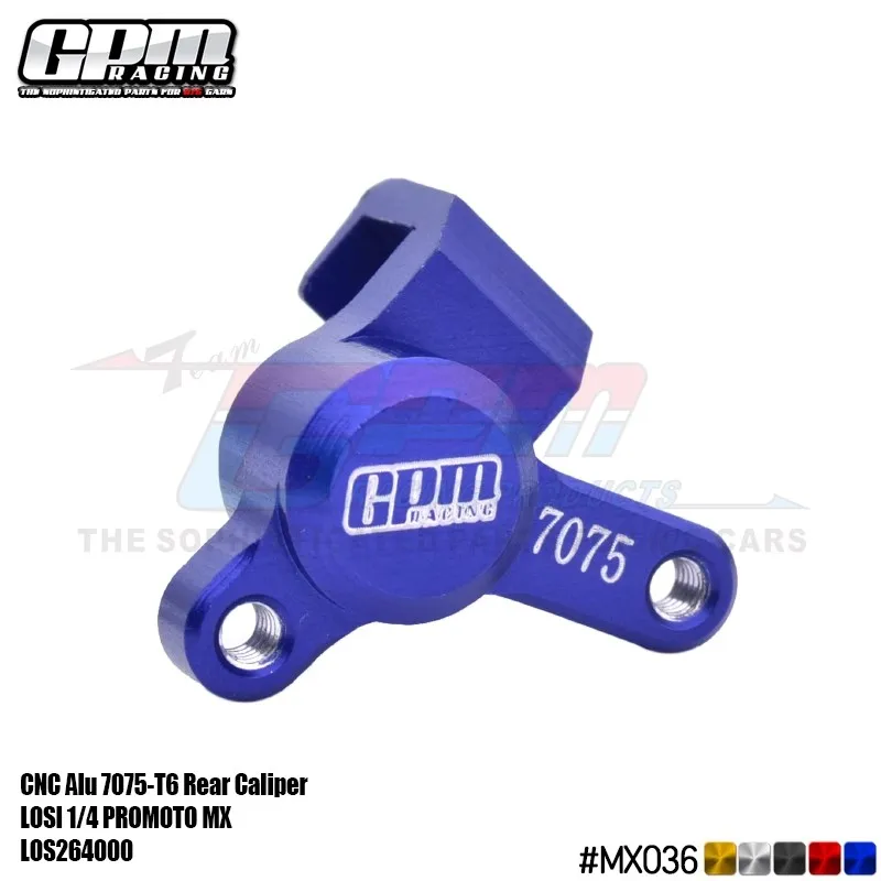 Gpm Alluminio 7075 Pinza Posteriore Losi 1/4 Promotto-Mx Moto Fxr Los06000