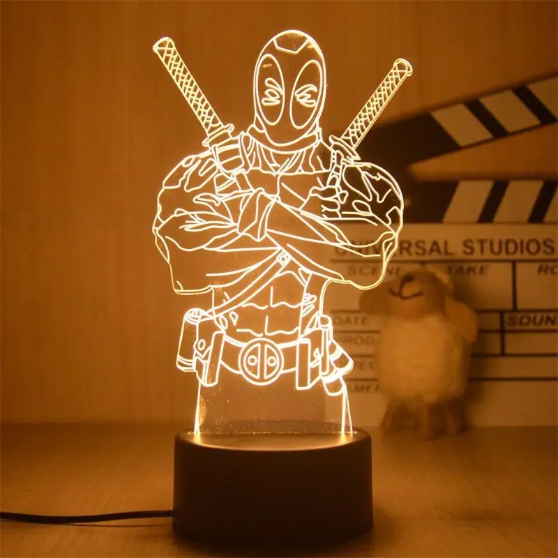 Marvel The Avengers Veilleuse LED 3D Anime, Spider-Man, services.com  America Figure, Lampe de table, Jouet, Cadeaux d'anniversaire - AliExpress