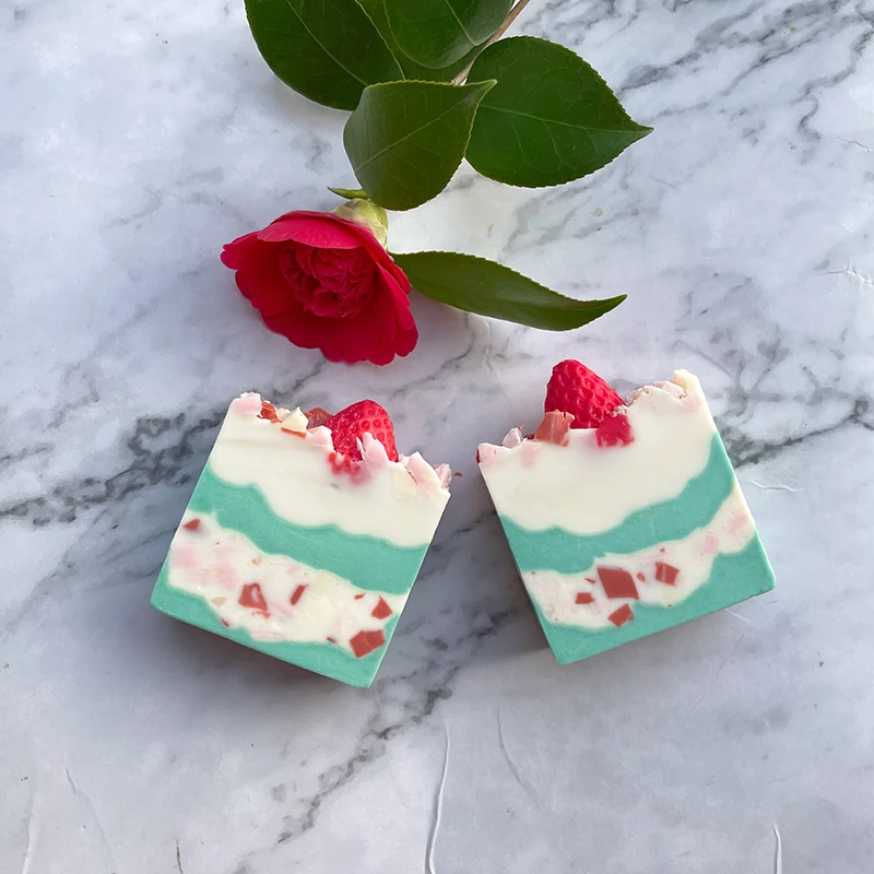 Handcrafted Strawberry Aromatherapy Soap - Creative Holiday and Birthday Gift