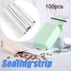 Bag White Coffee 100pcs strip Sealing Peel Ties Plastic Ties and Tin Stick Tools & Home Improvement Office Organization Drawers 1