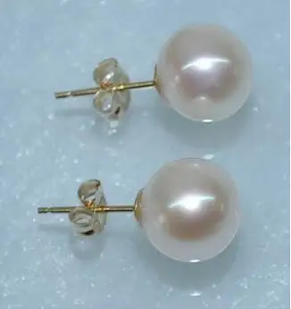 

10-11mm Akoya Cultivated Pearl Round High Quality Earrings 18k gold