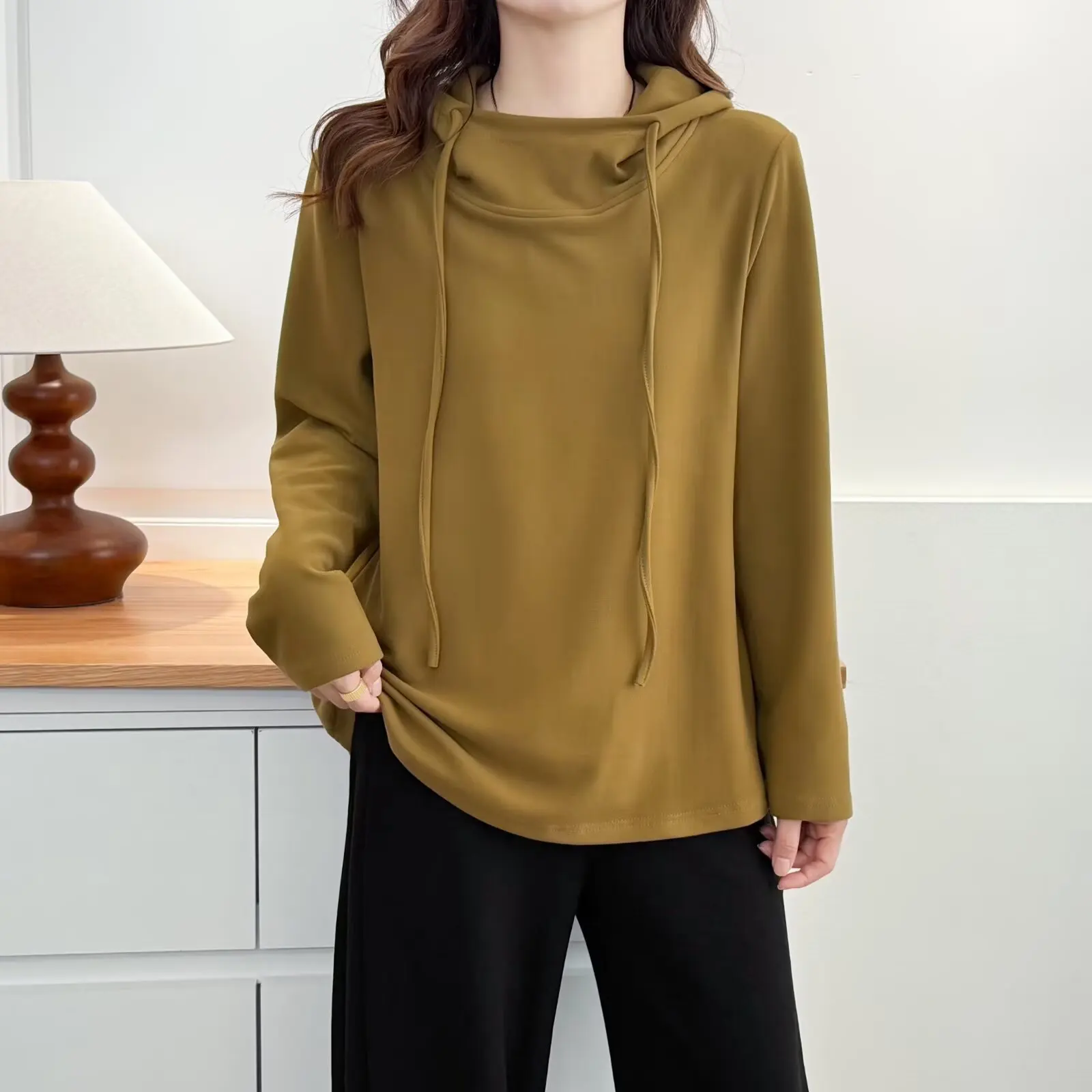 XXXXL Fashion Plus Size Women's Hoodies Autumn And Winter New 2025 Casual Warm Fleece Hooded Sweatshirts 2573